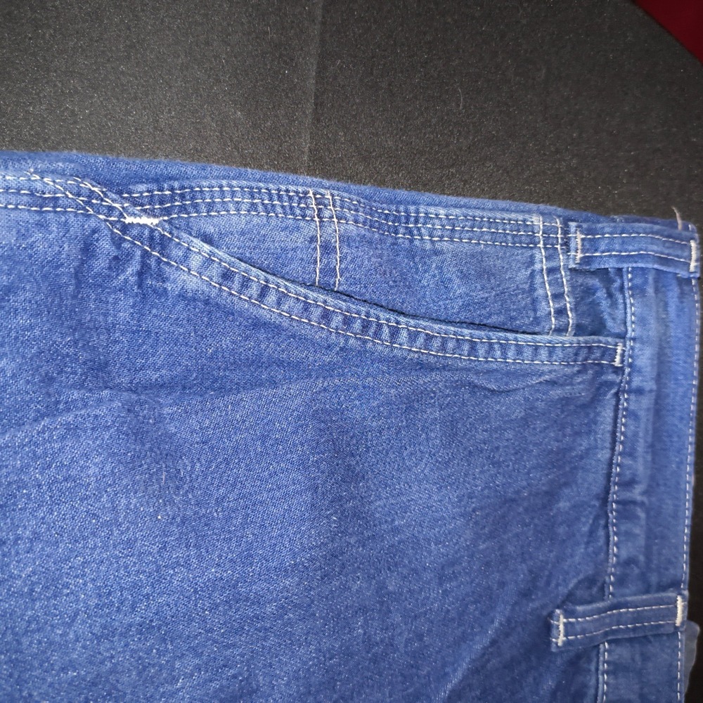 Carhartt B13 DST Mens Dungaree Fit Carpenter Jeans Blue Denim 46x32 Work Pants